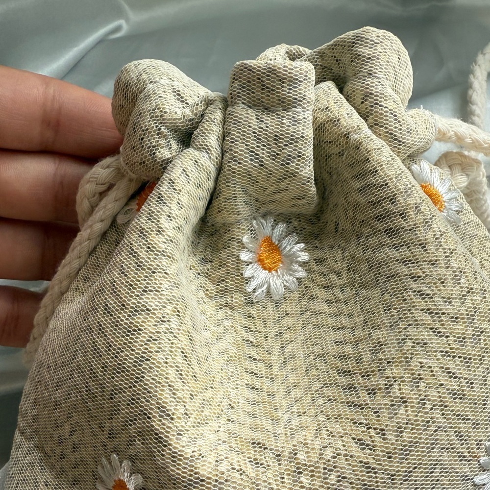 Unique Cream Drawstring Women mini  Bag - Picture 13 of 16
